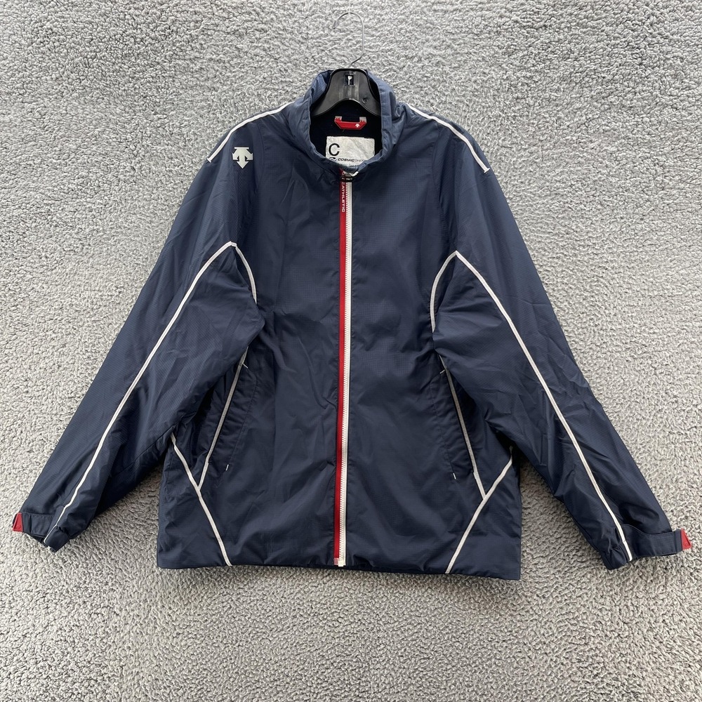 Descente Jacket Men Large Blue CosmicThermo Full Zip Fleece Lined Athletic Japan